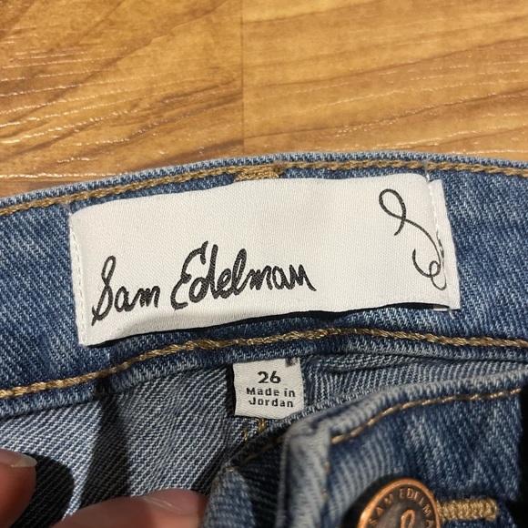 Sam Edelman High Rise Slim Straight Jean - Picture 7 of 14